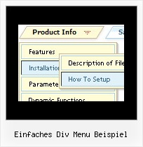 Einfaches Div Menu Beispiel Dynamisches Menue Xml