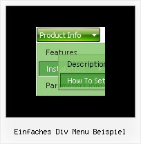 Einfaches Div Menu Beispiel Javascript Menue Das Untermenue