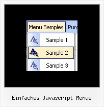 Einfaches Javascript Menue Script Menues