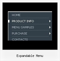 Expandable Menu Hover Menue Css