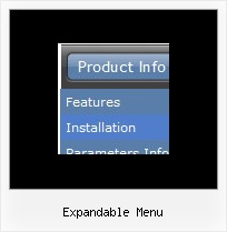 Expandable Menu Fluessigkeit Tasten