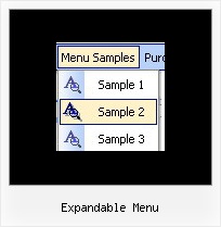 Expandable Menu Web Menu Vorlage