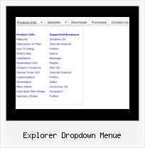 Explorer Dropdown Menue Vista Menue Xp