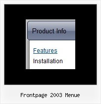 Frontpage 2003 Menue Horizontale Webmenues
