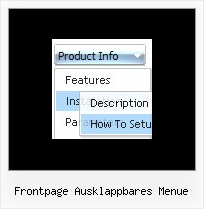 Frontpage Ausklappbares Menue Dhtml Horizintal Menue Css