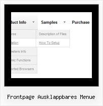 Frontpage Ausklappbares Menue Tab Menu Icons