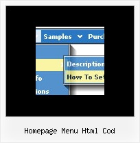Homepage Menu Html Cod Jscript Menues