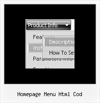 Homepage Menu Html Cod Task Bar Menue