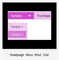 Homepage Menu Html Cod Css Menu Mit Submenu