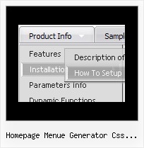 Homepage Menue Generator Css Submenu Html Menue Tastatur