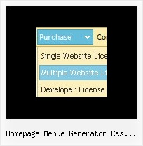 Homepage Menue Generator Css Submenu Skript Topmenue