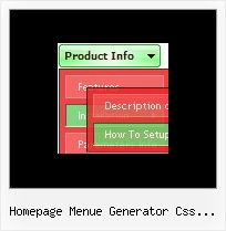 Homepage Menue Generator Css Submenu Javaskript Menu
