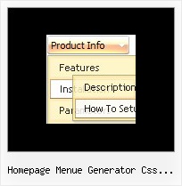 Homepage Menue Generator Css Submenu Muster Menues