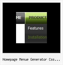 Homepage Menue Generator Css Submenu Ajax Menu Beispiele