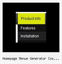 Homepage Menue Generator Css Submenu Popup Menues Css