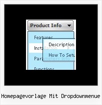 Homepagevorlage Mit Dropdownmenue Menues Desplegables Javascript