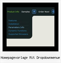 Homepagevorlage Mit Dropdownmenue Java Schwebe Menue Mit Container