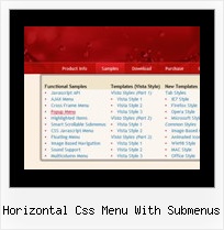 Horizontal Css Menu With Submenus Rollenmenue Website