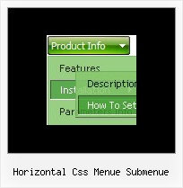 Horizontal Css Menue Submenue Muster Html Menue
