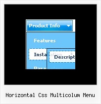 Horizontal Css Multicolum Menu Beispiel Menue Design Waagerecht