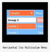 Horizontal Css Multicolum Menu Floating Javascript Menue