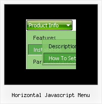 Horizontal Javascript Menu Eingang Html
