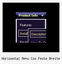 Horizontal Menu Css Feste Breite Javascript Fade Menue