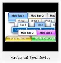 Horizontal Menu Script Javascript Rollover Menue