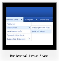 Horizontal Menue Frame Website Menue