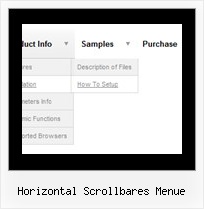 Horizontal Scrollbares Menue Javascript Dynamisch Drop Down Menu