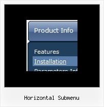 Horizontal Submenu Javascript Menu Xp