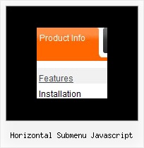 Horizontal Submenu Javascript Js Menues Css