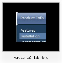 Horizontal Tab Menu Javascript Dropdown Context Menu