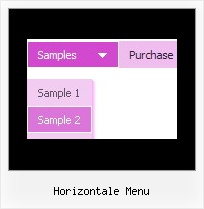 Horizontale Menu Animierte Buttons Neben