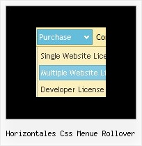 Horizontales Css Menue Rollover Dhtml Navigation