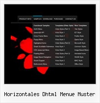 Horizontales Dhtml Menue Muster Javascript Mouseover Menues