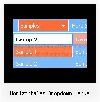 Horizontales Dropdown Menue Tutorial Javascript Menue