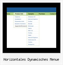 Horizontales Dynamisches Menue Windows Xp Menue Stil