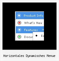 Horizontales Dynamisches Menue Icon Menu Css