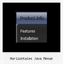 Horizontales Java Menue Web Link Buttons