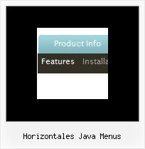 Horizontales Java Menus Webseiten Menue