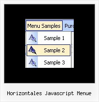 Horizontales Javascript Menue Php Untermenue