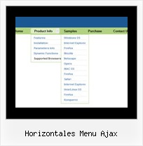 Horizontales Menu Ajax Javascript Mouseover Menues