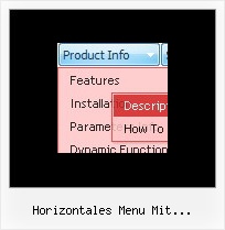 Horizontales Menu Mit Horizontalem Submenu Javascript Parameter