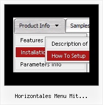 Horizontales Menu Mit Horizontalem Submenu Tab Menue Mit Grafiken