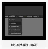 Horizontales Menue Menue Javascript Funktion Beispiel