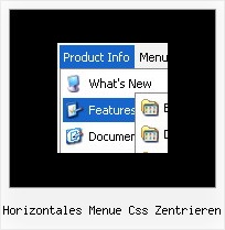 Horizontales Menue Css Zentrieren Pulldown Javascript