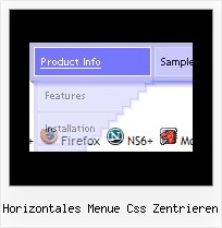 Horizontales Menue Css Zentrieren Schaltflaeche Weiter