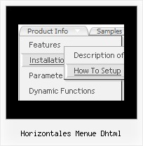 Horizontales Menue Dhtml Rollover Menue Css