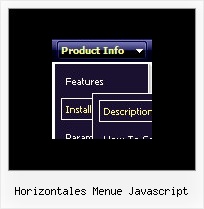 Horizontales Menue Javascript Html Zusammenbruch Menue